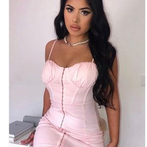 Pretty light pink color mini dress. Light material. Worn once.